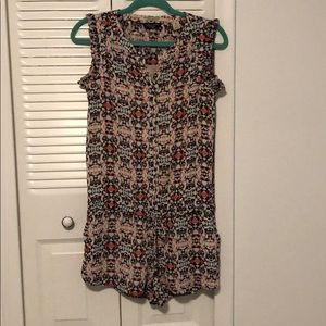 All over Geometric printed romper